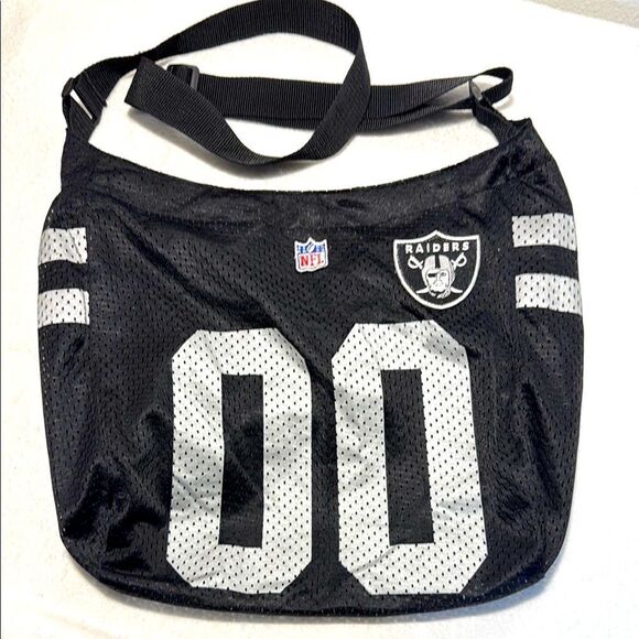 NFL PRO.FAN.ITY Raiders Football Fan Crossbody Mesh Jersey Bag - Picture 1 of 6